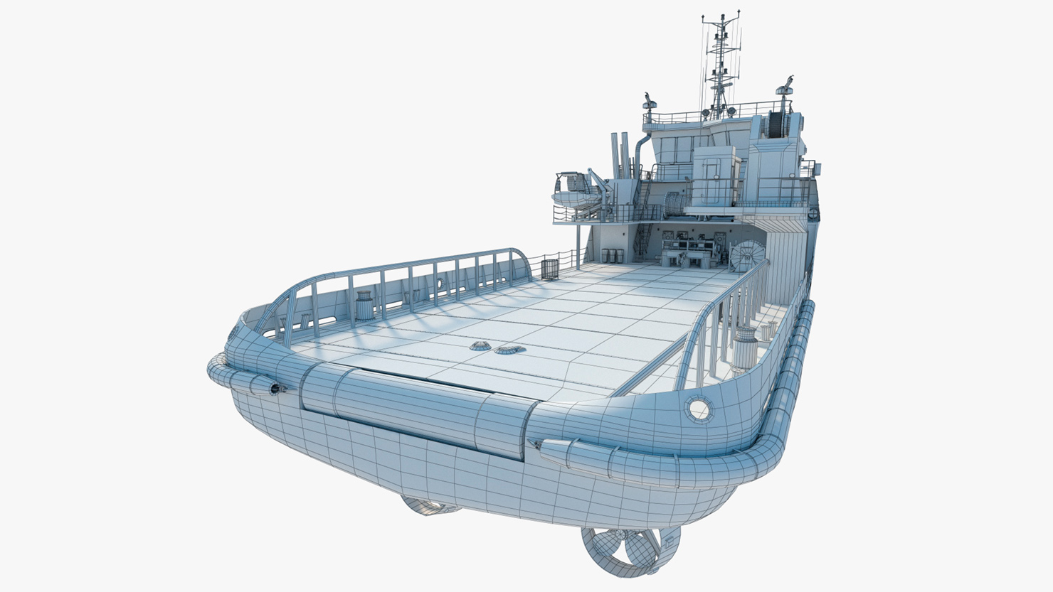 Presentation 3D model of the Cargo Crane Ship. Freelance 3D Designer “Monaco Felice”.